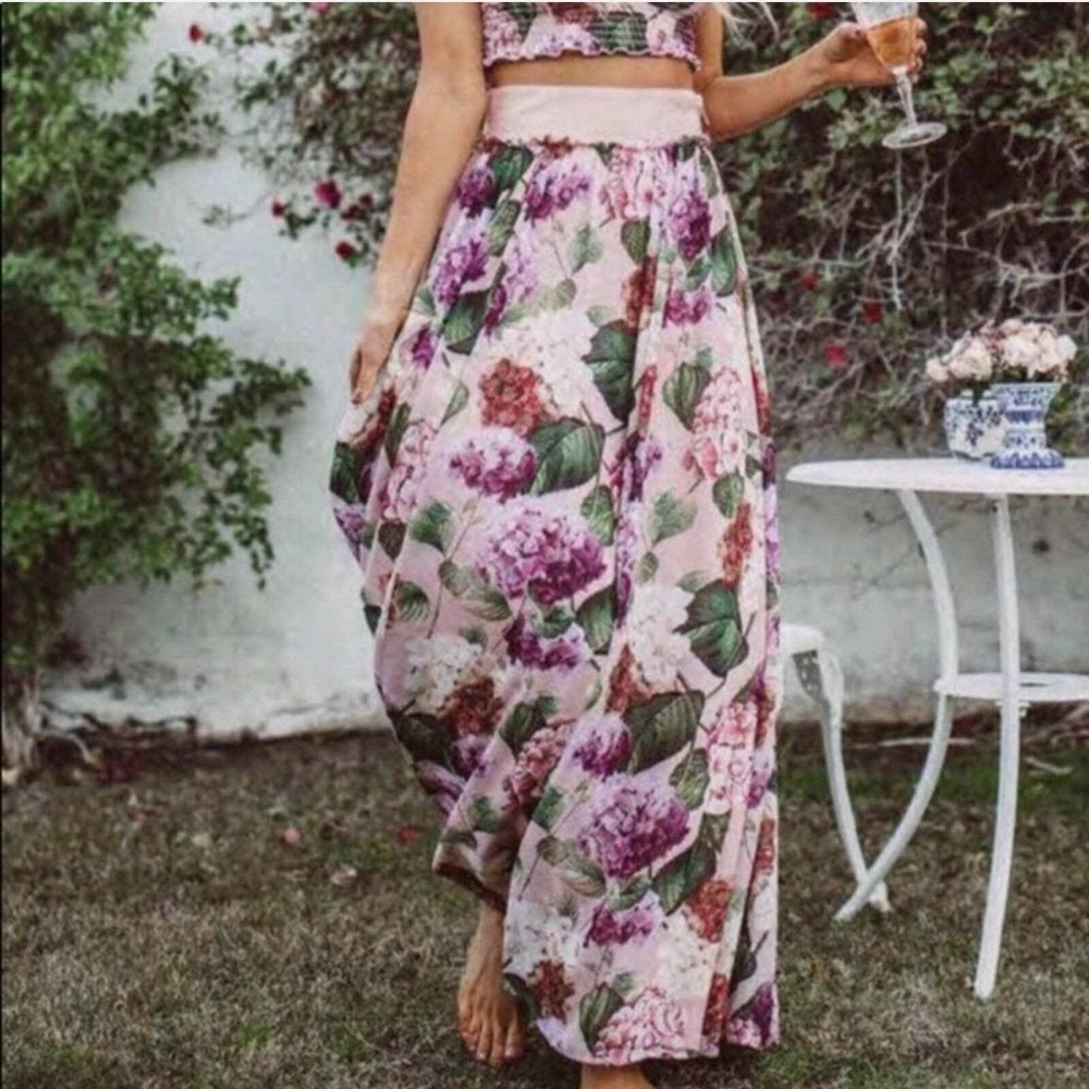 NWT Show Me Your Mumu Misty Maxi Skirt Honey Bunches Floral XL